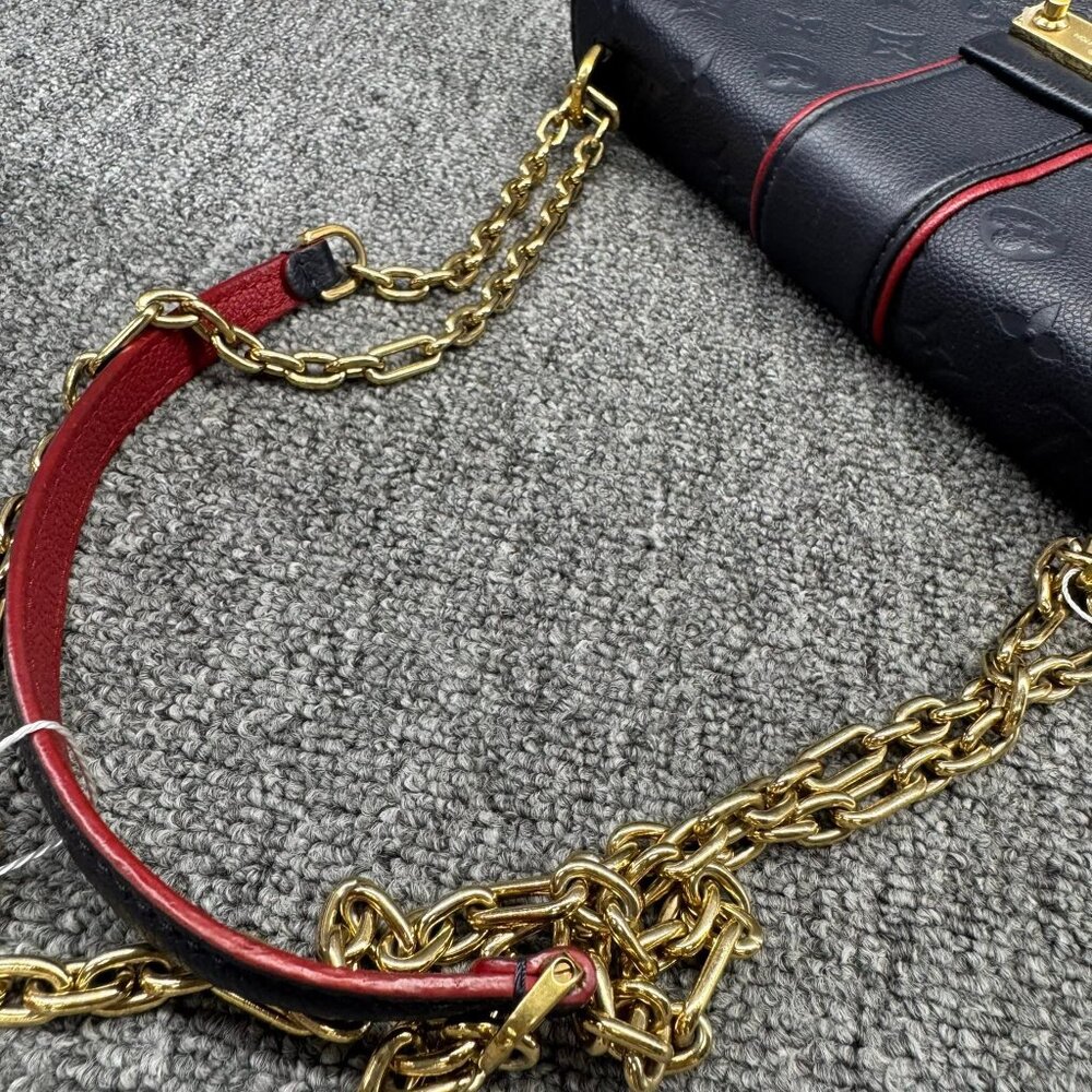 Louis Vuitton Saint Sulpice Navy Monogram Leather Shoulder Bag 999-071125 - Picture 11 of 15